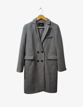 Abrigo largo gris Stradivarius mujer Talla M