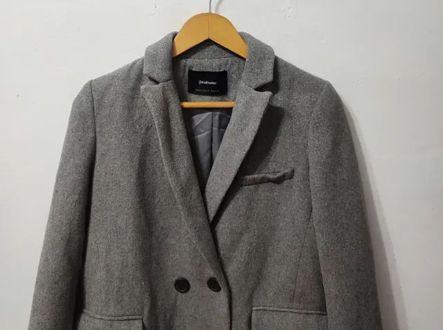 Abrigo largo gris Stradivarius mujer Talla M