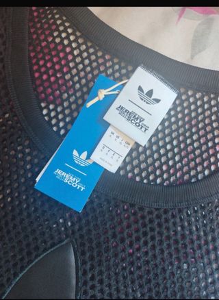 Camiseta Adidas tirantes negra Malla Jeremy Scott