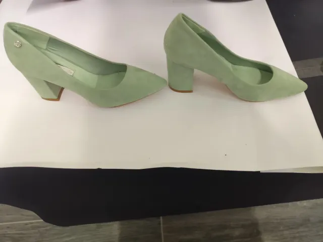 Décolleté camoscio verde