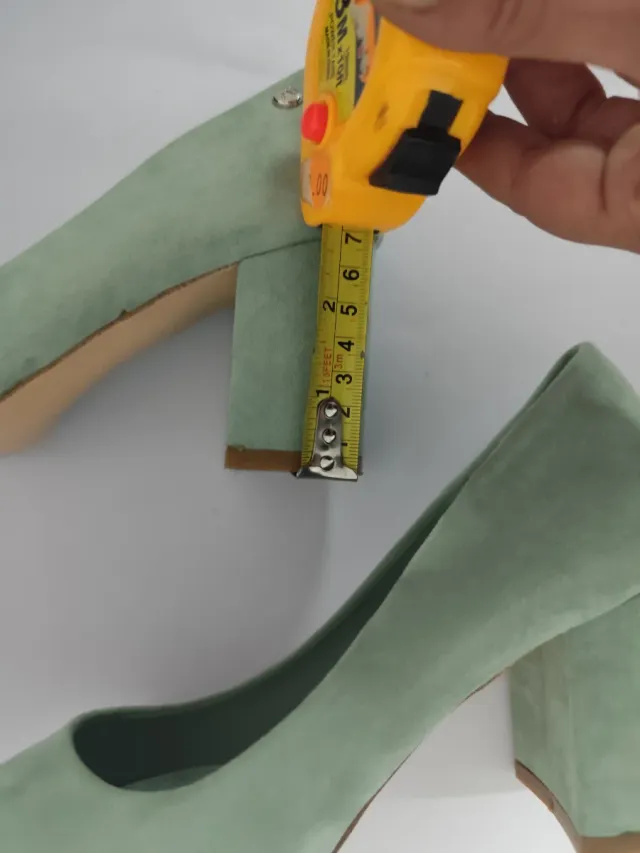 Décolleté camoscio verde