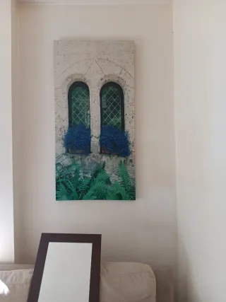 Quadro Decorativo Ventanas y Plantas