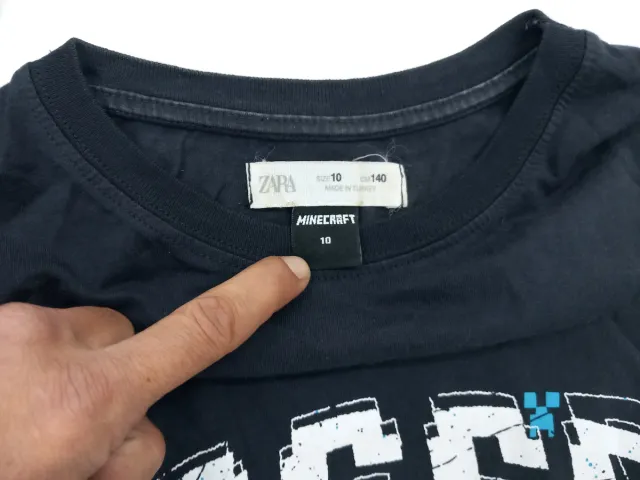 Camiseta Minecraft Manga Larga 10 Años