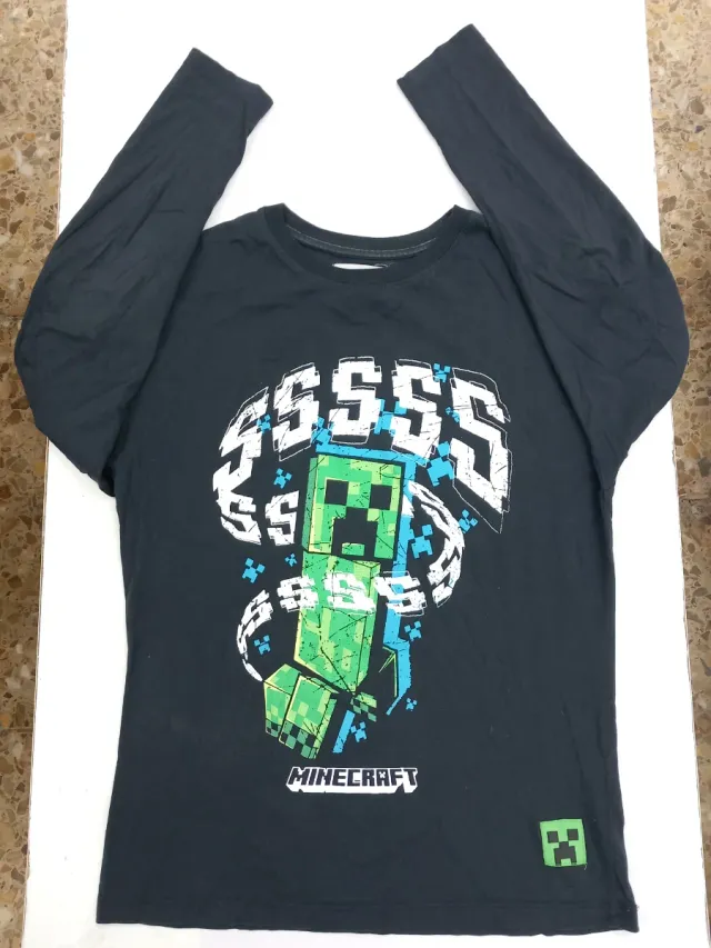 Camiseta Minecraft Manga Larga 10 Años