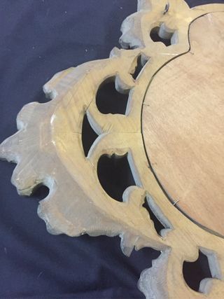 Espejo Cornucopia Antiguo Madera Tallada Dorado