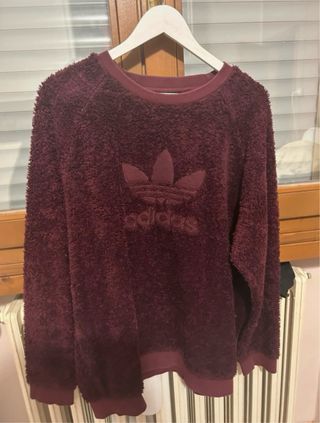 Sudadera Adidas Borgoña Peluche
