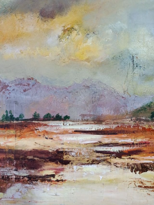 Cuadro abstracto grande multicolor