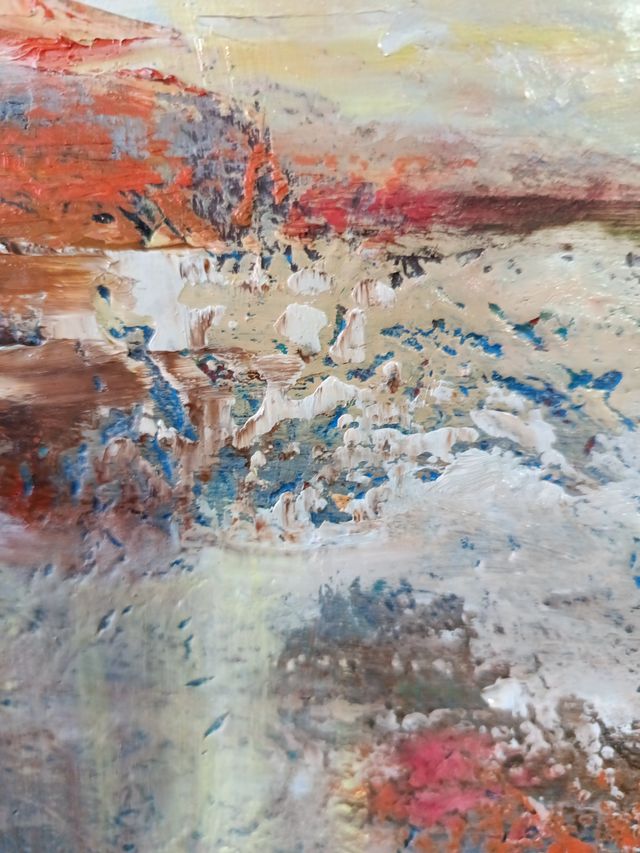 Cuadro abstracto grande multicolor