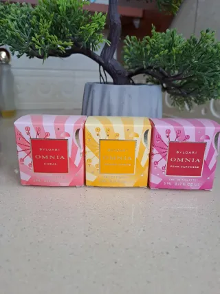 3 scatole vuote Bvlgari Omnia Miniature Perfume