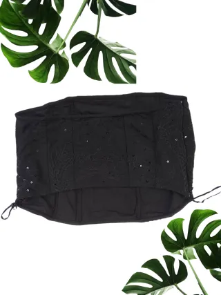 Corsé negro lentejuelas Pull&Bear Talla S