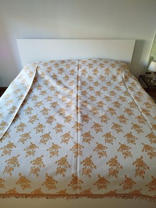 Copriletto matrimoniale artigianale double face