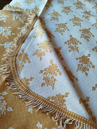 Copriletto matrimoniale artigianale double face