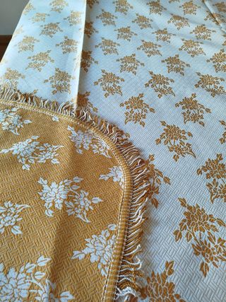 Copriletto matrimoniale artigianale double face