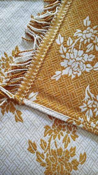 Copriletto matrimoniale artigianale double face