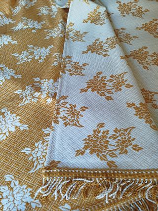 Copriletto matrimoniale artigianale double face