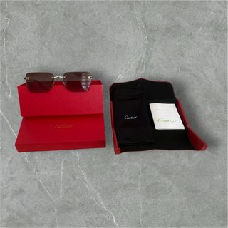 gafas Cartier marrón y doradas