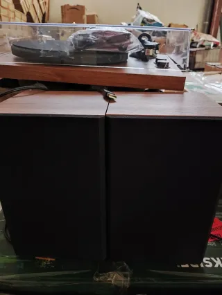 Tocadiscos SeeYing Vinilo Marrón y Negro