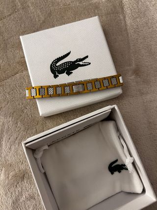 Pulsera Lacoste Plateada y Dorada