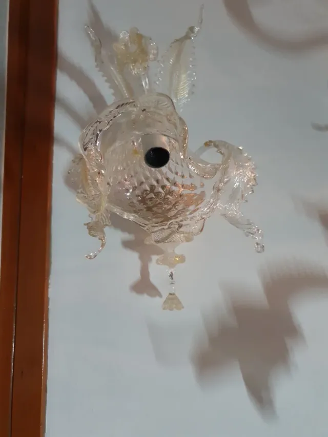 Applique Murano 1 luce vetro trasparente