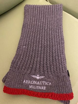 Sciarpa Aeronautica Militare Uomo Grigia Rossa