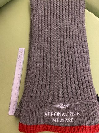 Sciarpa Aeronautica Militare Uomo Grigia Rossa