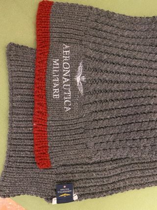 Sciarpa Aeronautica Militare Uomo Grigia Rossa