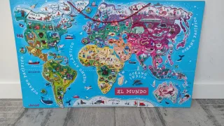Puzzle Mapamundi Magnético Janod