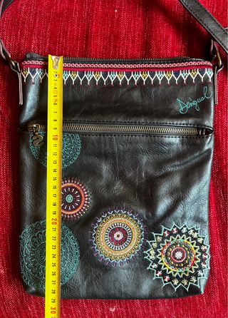 Borsa tracolla Desigual pelle nera multicolor