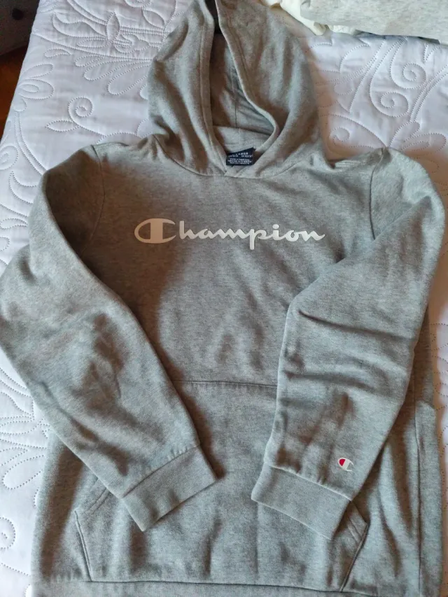 Sudadera Champion Gris con Capucha