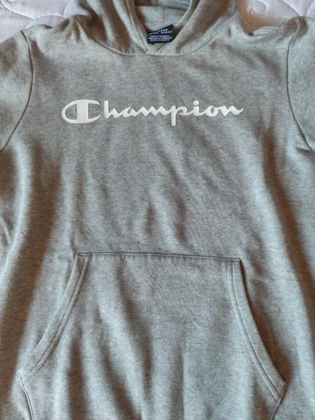 Sudadera Champion Gris con Capucha