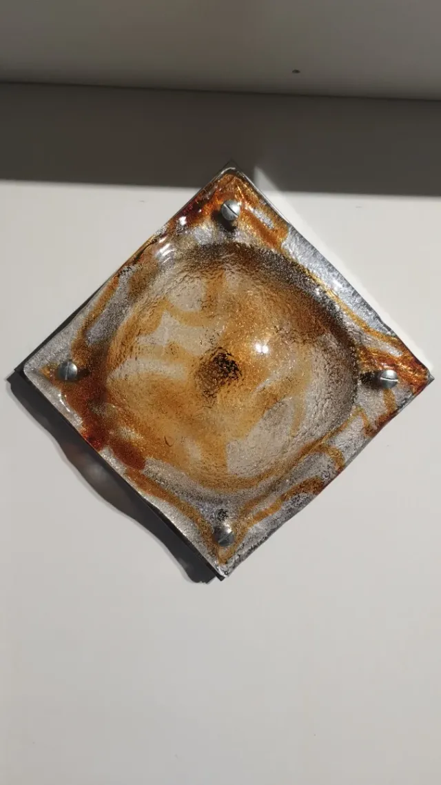 Mazzega Applique Vetro Murano Oro Trasparente