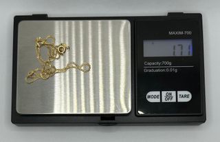 Cadena Bismark de oro de 18k, 1.71 g, 40 cm.