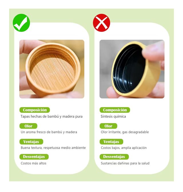 24 Botes Cristal Especias Tapa Madera