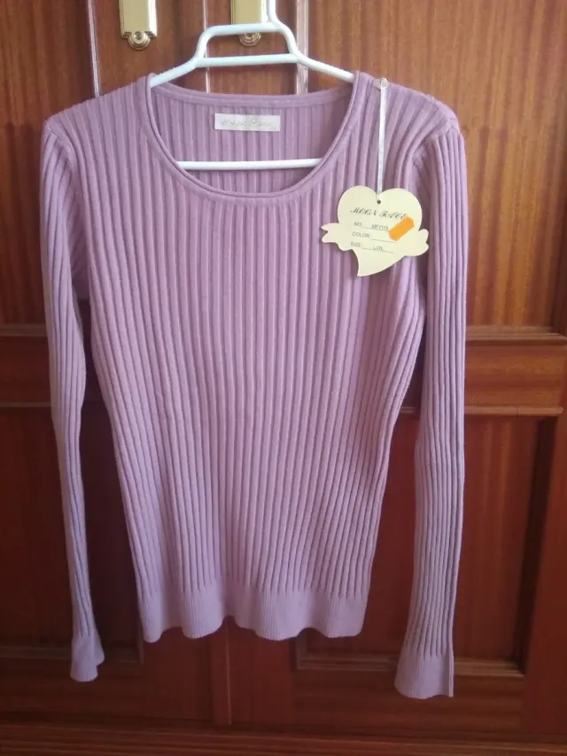 Maglione rosa MOGN KAFE taglia L mai indossato con eti