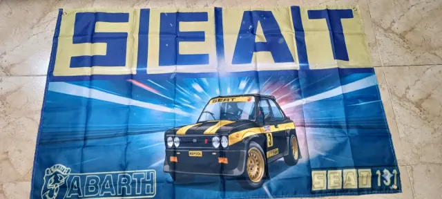 Bandera SEAT 131 Abarth Rally negro