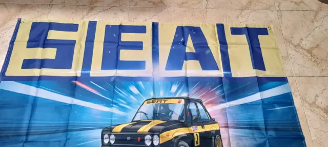 Bandera SEAT 131 Abarth Rally negro