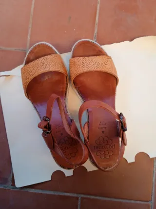 Sandalias Porronet Piel Marrón Talla 37