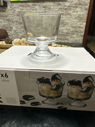 Copas de cristal para postre