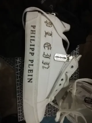 Sneakers Philipp Plein bianche con dettagli argent