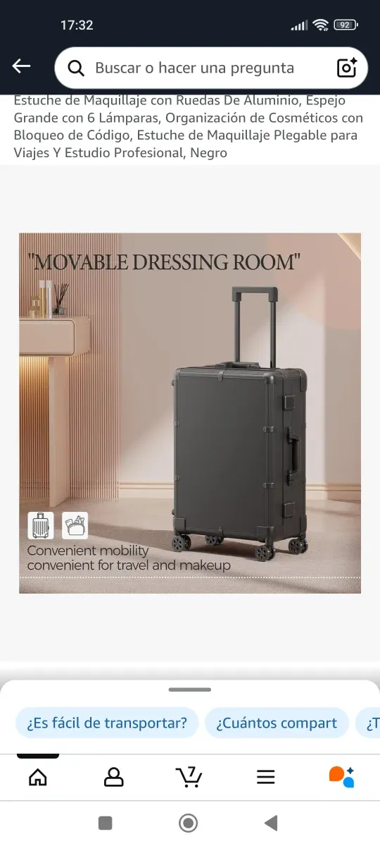 Tocador maquillaje profesional con luces