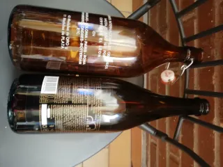 2 Bottiglie di Birra Grandi Vuote