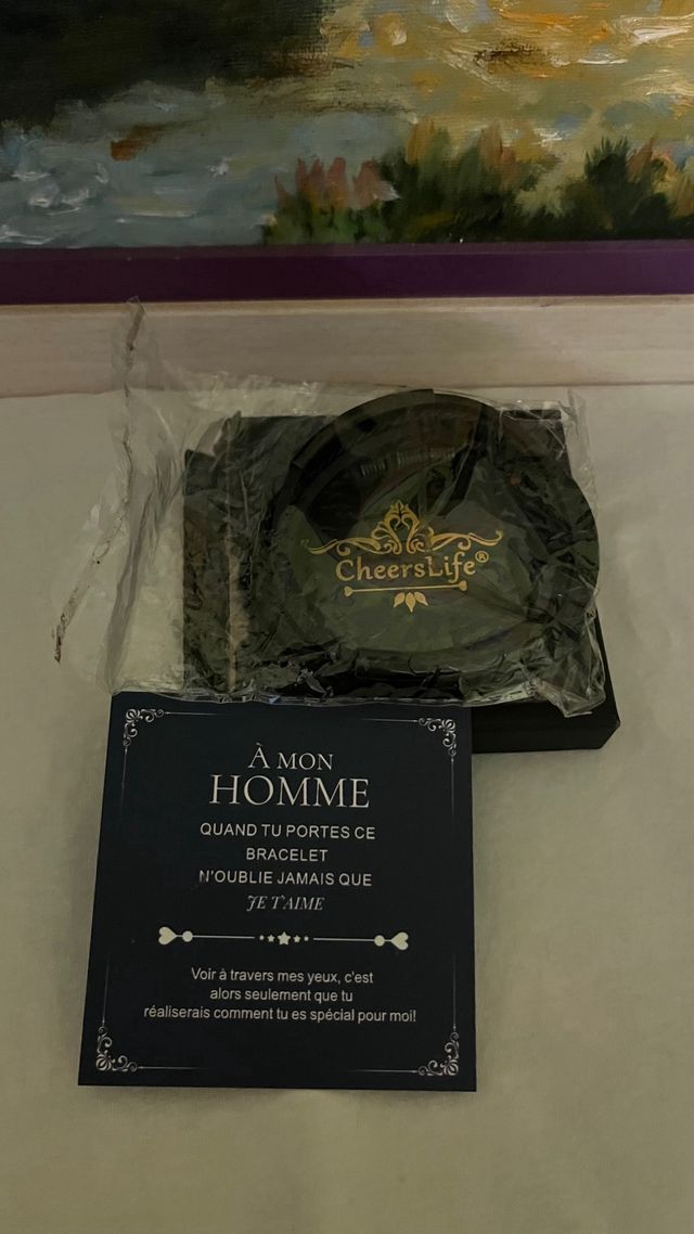 Pulsera Cuero Hombre T'aime Pour toujours