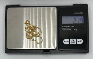 Cadena Bismark de oro de 18k, 2.19 g, 40 cm.