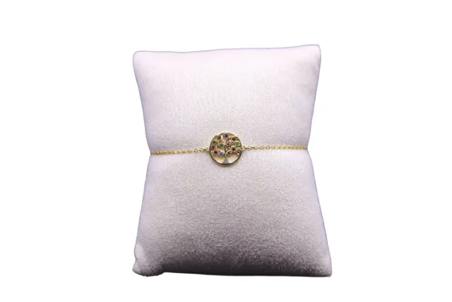 Pulsera Plata Ley 925 Árbol Vida Multicolor