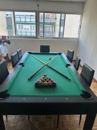 Mesa de Billar Convertible Negra