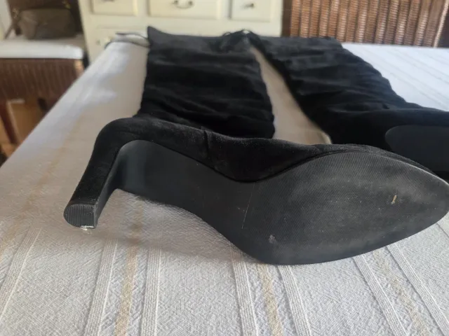 Botas altas Hogl negras ante. Tacon 8 cm.