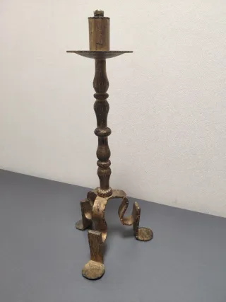 Lampada stile portacandele in ferro battuto