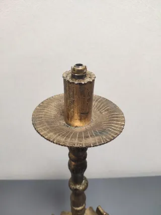 Lampada stile portacandele in ferro battuto