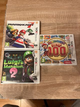 Mario Kart 7, Luigi's Mansion 2, Mario Party 100 3