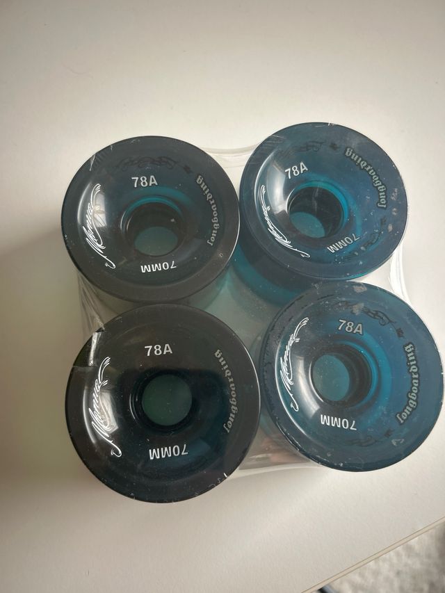 Ruedas Longboard 70mm 78A (4 unidades) Nuevas !!